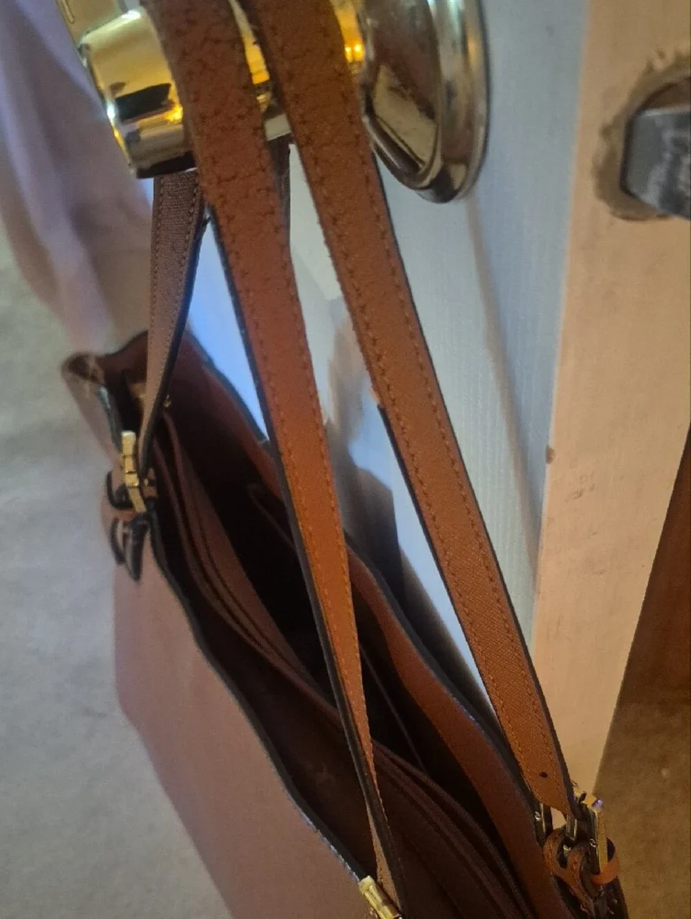 Tory Burch Tan Leather Tote with Gold Hardware